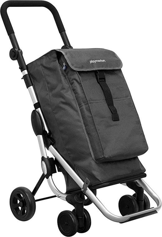 Carro Compra Plegable Go Up Gris