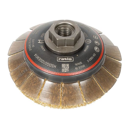 Cepillo Cónico Acero Latonado 100x0,30