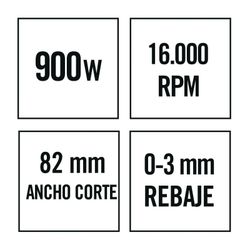 Cepillo Eléctrico Marca Ratio. Modelo Cr900Nm. 900W.