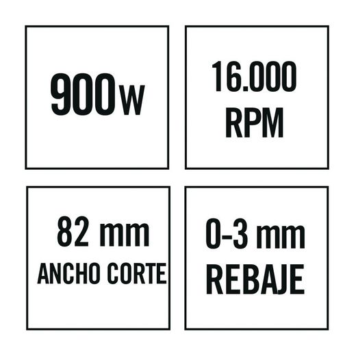Cepillo Eléctrico Marca Ratio. Modelo Cr900Nm. 900W.