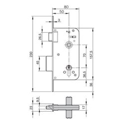 Cerradura De Embutir 700-80 Hl Yale