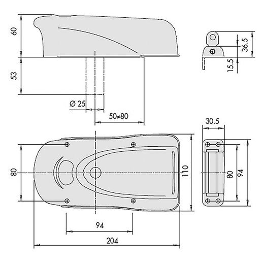 Cerradura Electrica De Sobreponer Mod. 731 Marca Cisa