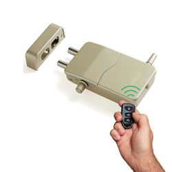 Cerradura Invisible Con Alarma Color Dorada Arregui