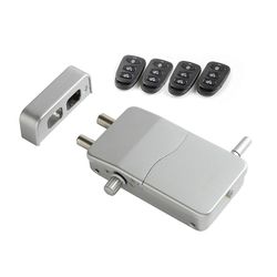 Cerradura Invisible Con Alarma Color Plata
