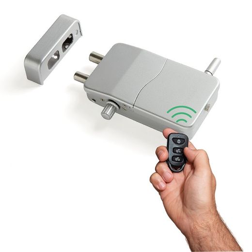 Cerradura Invisible Con Alarma Color Plata