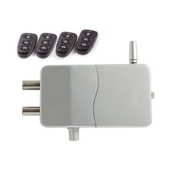 Cerradura Invisible Con Alarma Color Plata