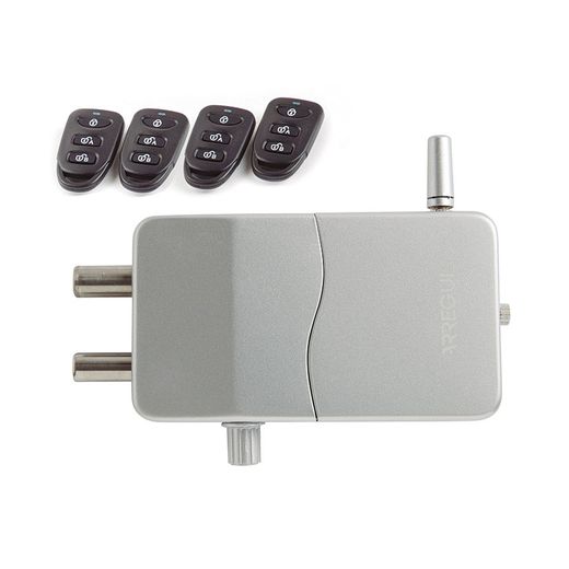 Cerradura Invisible Con Alarma Color Plata