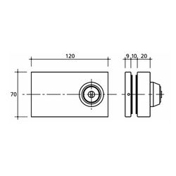Cerradura Para Puerta De Cristal Batientes Mod.01-P Keymat