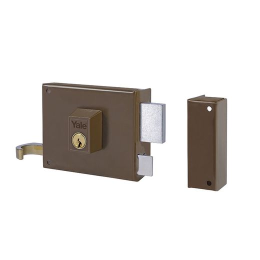 Cerradura Sobreponer 125/100 Hierro Pintado Izquierda Yale 100mm