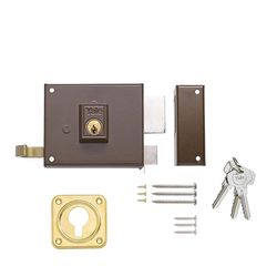 Cerradura Sobreponer 125/100 Hierro Pintado Izquierda Yale 100mm