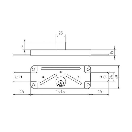 Cerradura De Sobreponer Para Puertas Metálicas De Persianas O Basculantes Mcm