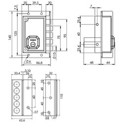 Cerradura De Sobreponer Modelo C9222. Mano Izquierda Marca Dorca