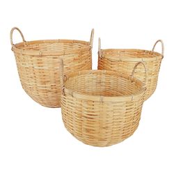 Cesta Bambu Natural 3 Un. Forma U C/Asas