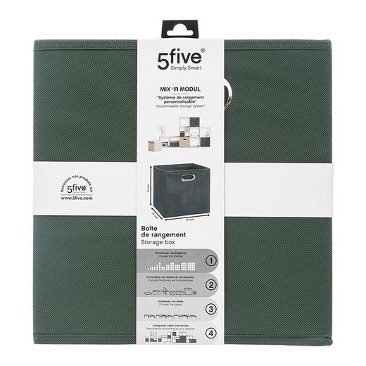 Cesta De Tela 31X31Cm. Verde Caqui