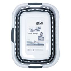 Cesta Para Ropa 45l. Plegable Color Gris