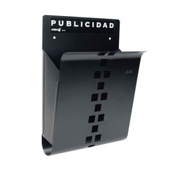 Cesta Publicidad Acero Negro 25x9xh37cm