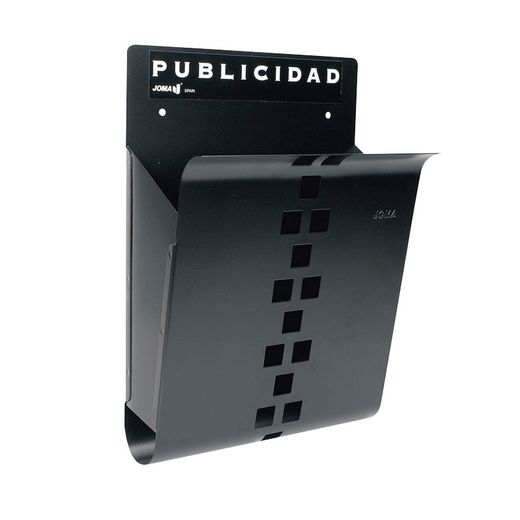 Cesta Publicidad Acero Negro 25x9xh37cm