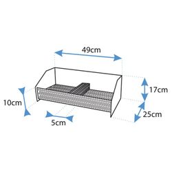 Cesta Quemador Pellet Doble.49X25Xh17 Cm