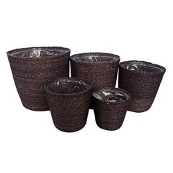 Cesta Rda. Negra Forro Interior 5 Un.