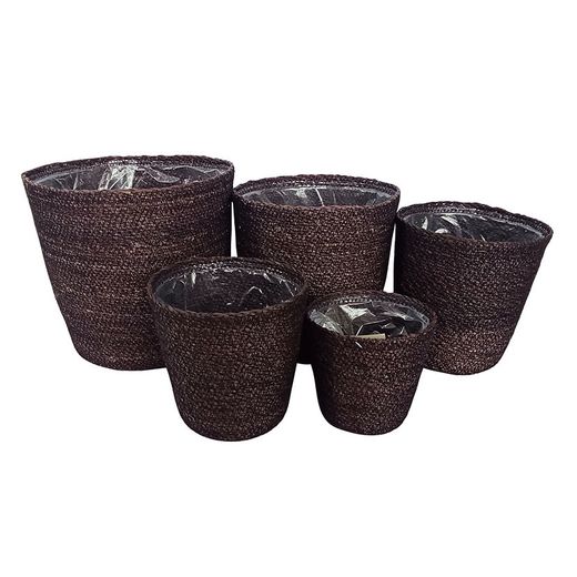 Cesta Rda. Negra Forro Interior 5 Un.
