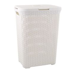Cesto C/Tapa Natural Style 40l. Blanco