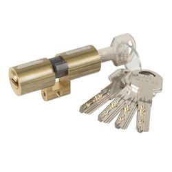 Cilindro Seguridad Perfil Suizo 33x33 Latón Mcm