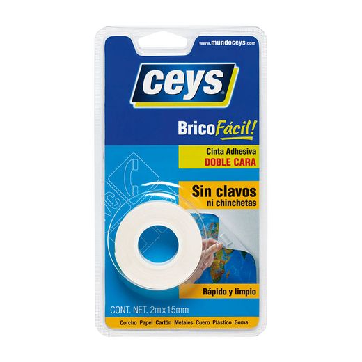 Cinta Adhesiva 2 Caras 2 Mx15 Mm.