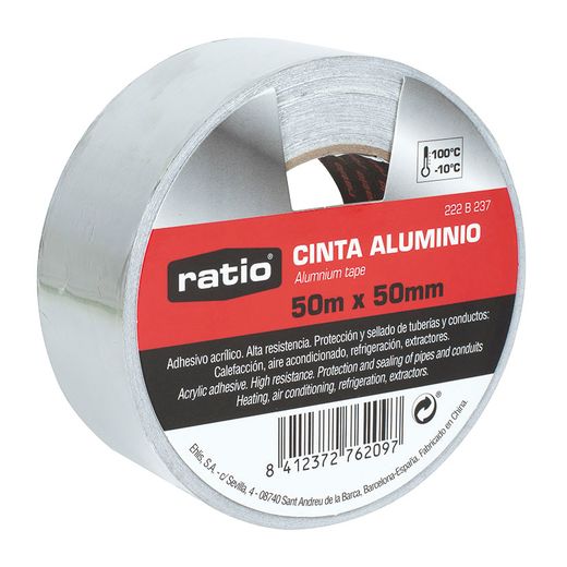 Cinta Adhesiva De Aluminio 50mmx50m