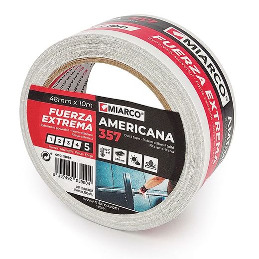 Cinta Americana Blanca 50x10 M.
