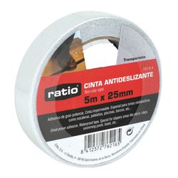Cinta Antidesliz. 25mmx5m. Transparente Ratio