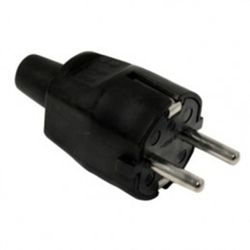 Clavija Goma 16A 230V Negro