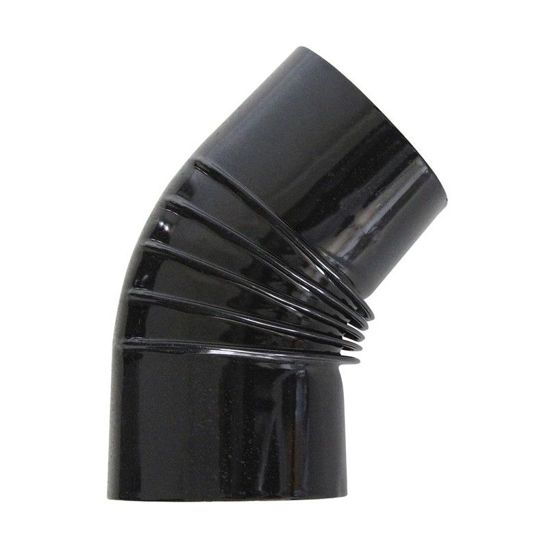 Codo 45º Vitrificado Negro Ø120