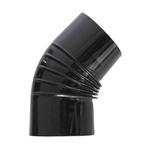 Codo 45º Vitrificado Negro Ø120