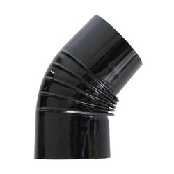 Codo 45º Vitrificado Negro Ø120