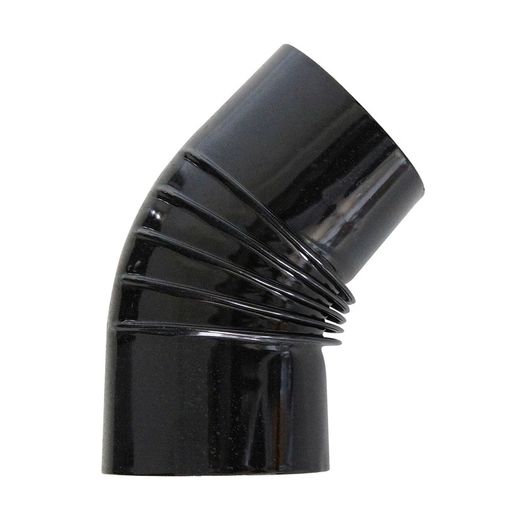 Codo 45º Vitrificado Negro Ø120
