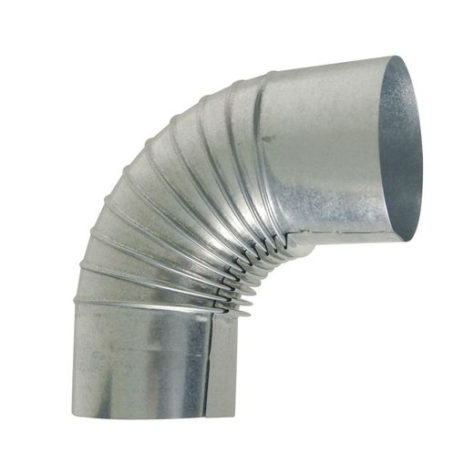 Codo 90º Rizado Estufa Galv. Ø110 Mm.