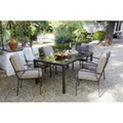 Mesa Acero Marron Sobre Cristal