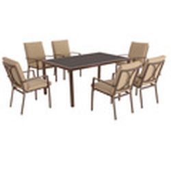 Mesa Acero Marron Sobre Cristal