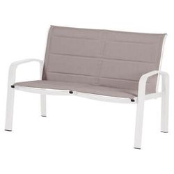 Conjunto de Aluminio De 2 Sillones + Sofá + Mesa Color Blanco Modelo Elyn