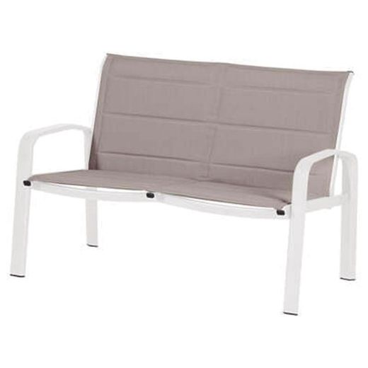 Conjunto de Aluminio De 2 Sillones + Sofá + Mesa Color Blanco Modelo Elyn