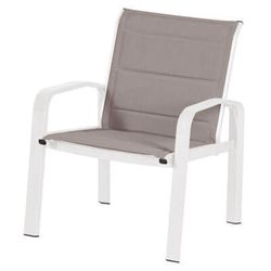 Conjunto de Aluminio De 2 Sillones + Sofá + Mesa Color Blanco Modelo Elyn