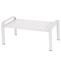 Conjunto de Aluminio De 2 Sillones + Sofá + Mesa Color Blanco Modelo Elyn
