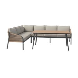 Conjunto Esquinero Ratán 4Pcs Soe