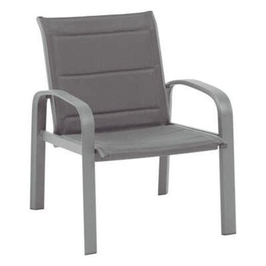 Conjunto Jardin Metálico De 2 Sillones + Mesa Color Antracita Modelo Elyn 2