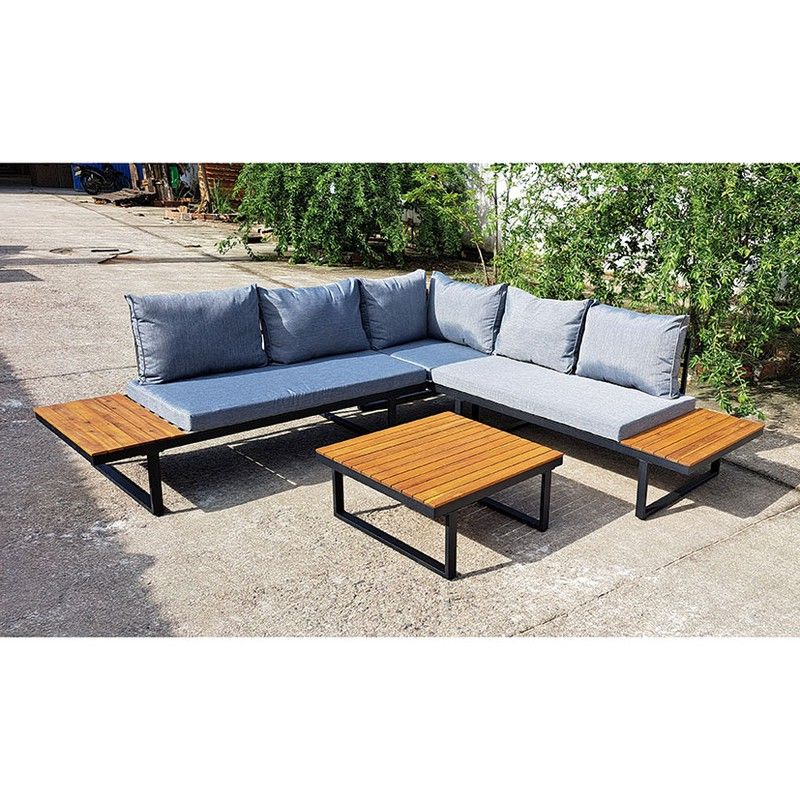 Conjunto Rinconero Acero/Madera.