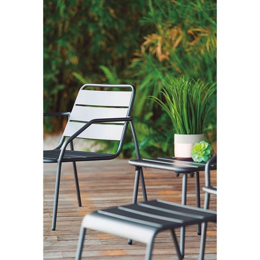 Conjunto Sillones Con Reposapiés Y Mesitas Modelo Duo Relax 5 Piezas.