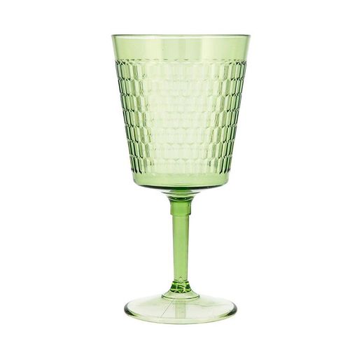 Copa De Vino De Poliestileno De 42cl. Color Verde Modelo Viba Quid Arc