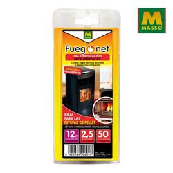 Cordón Aislante Fibra Vidrio Para Estufas Ø10x2,5m + Pegmento