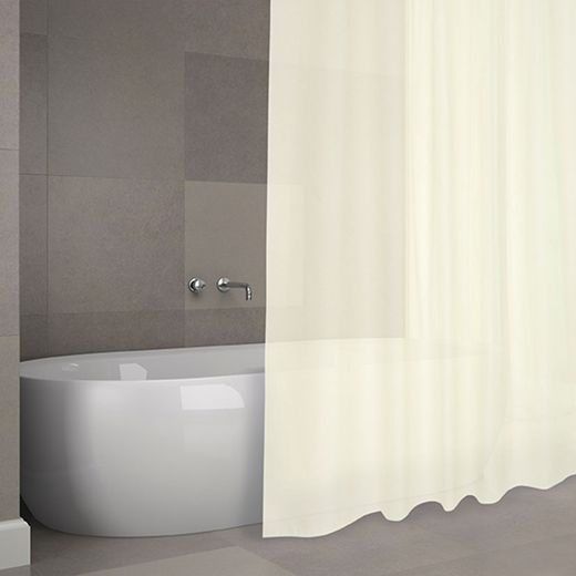 Cortina Baño Poliester 180x200cm.Beige