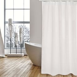 Cortina Baño Poliester 180x200cm.Blanco
